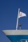 Flag on bow of ferry boat