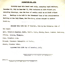 All in a Day's Work - Board Resolution