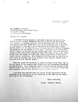 Engineering the Design - Letter by Andrew C. Lawson